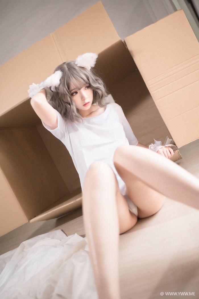 COS美女 疯猫ss – 白猫-像素点