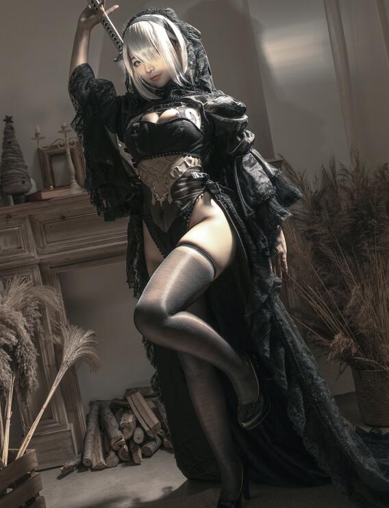 知名Coser@蠢沫沫 尼尔纪元 黑花嫁