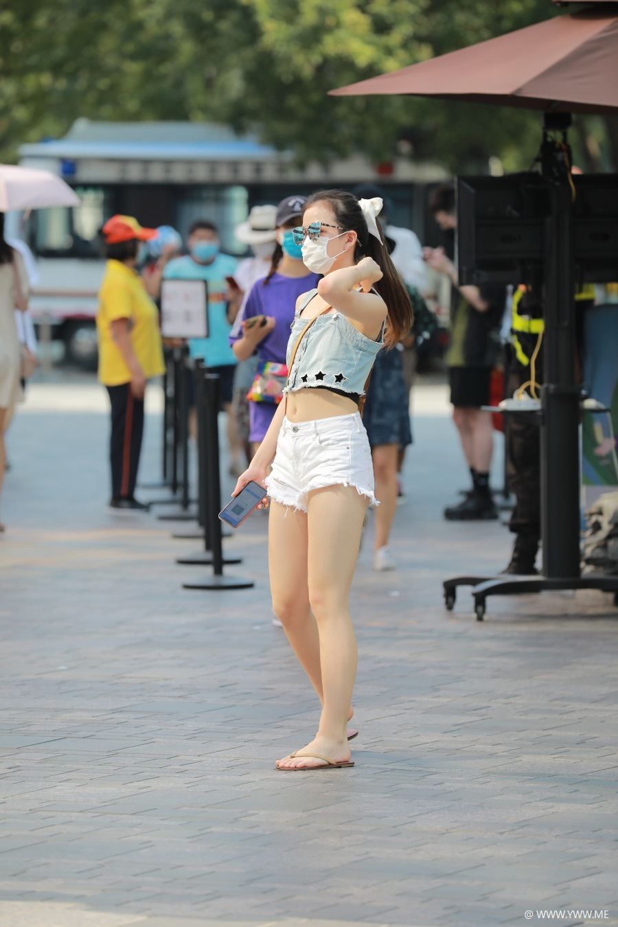 玻璃作品 热裤YY清纯小妹 写真-像素点