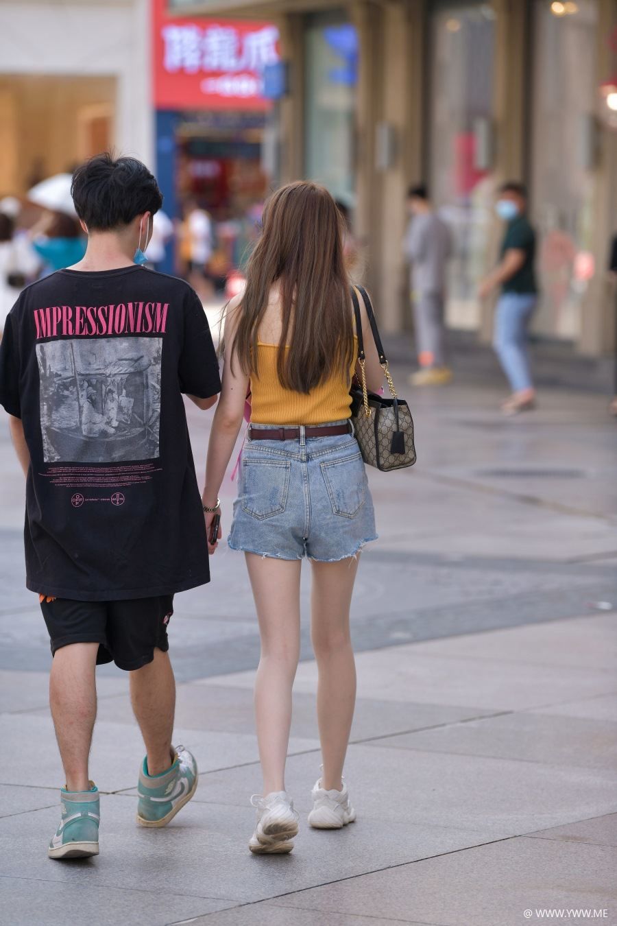 摄神街拍作品 – 肉丝女友,我也想陪她逛街 写真-像素点