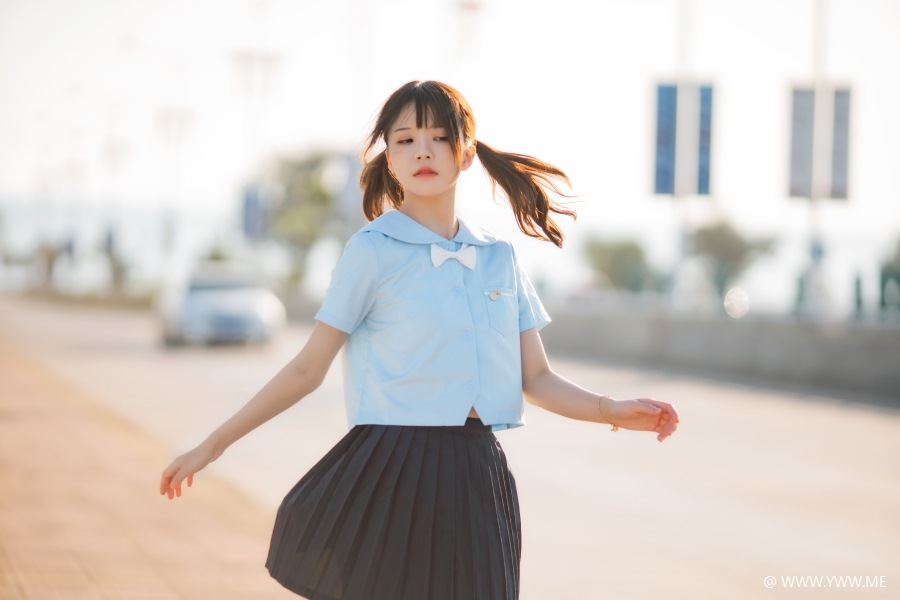 萝莉风COS 桜桃喵 – 蔚蓝-像素点