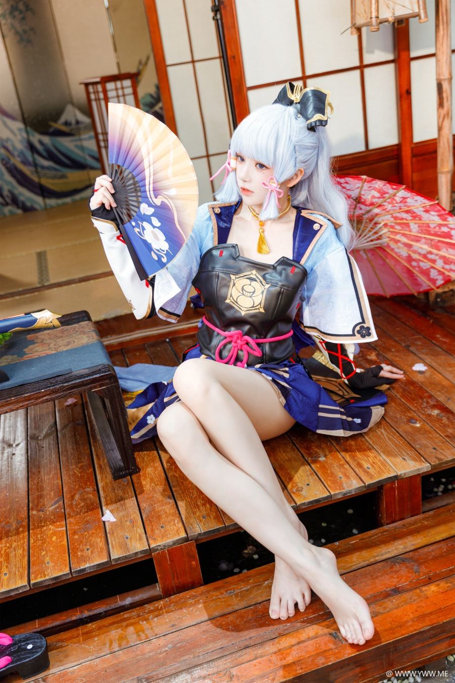 萝莉风COS 桜桃喵 – 神里绫华-像素点